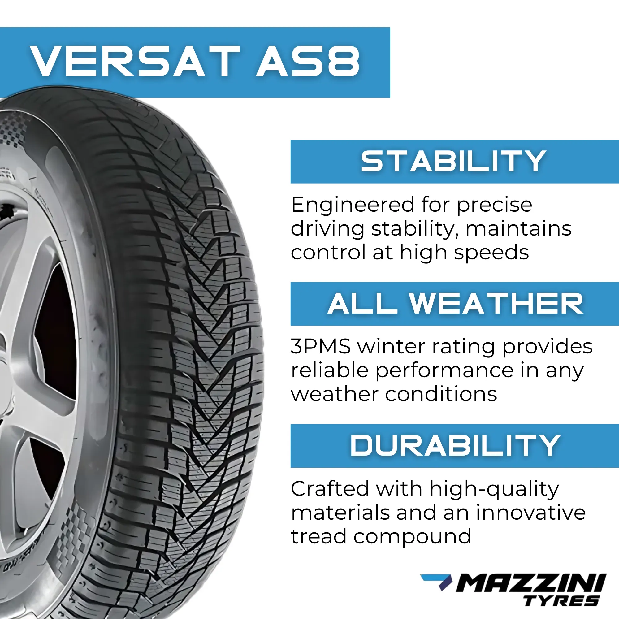 195/65R15 Mazzini Versat-AS8 95H miniature 2