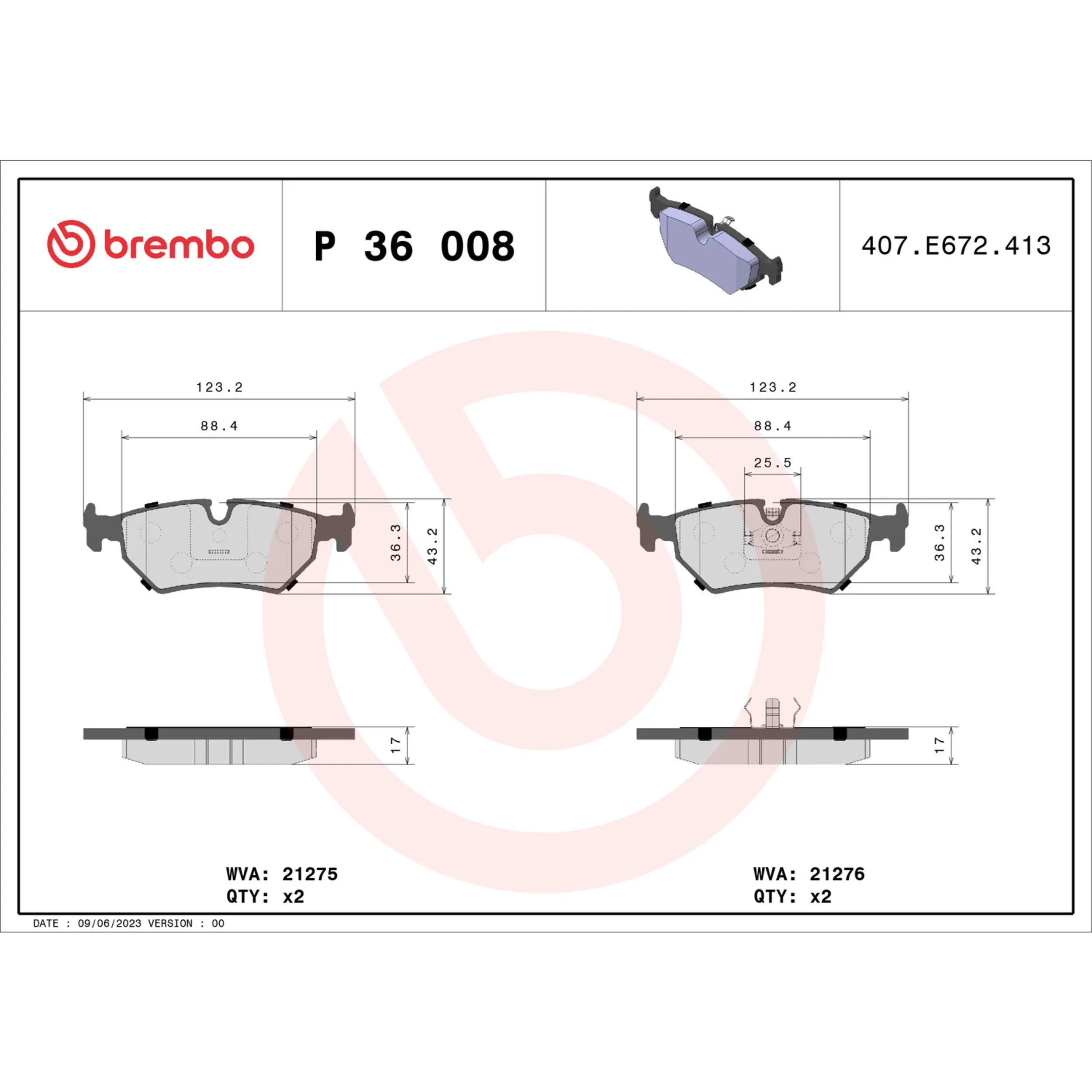 Disc Brake Pad Set - image principale du produit