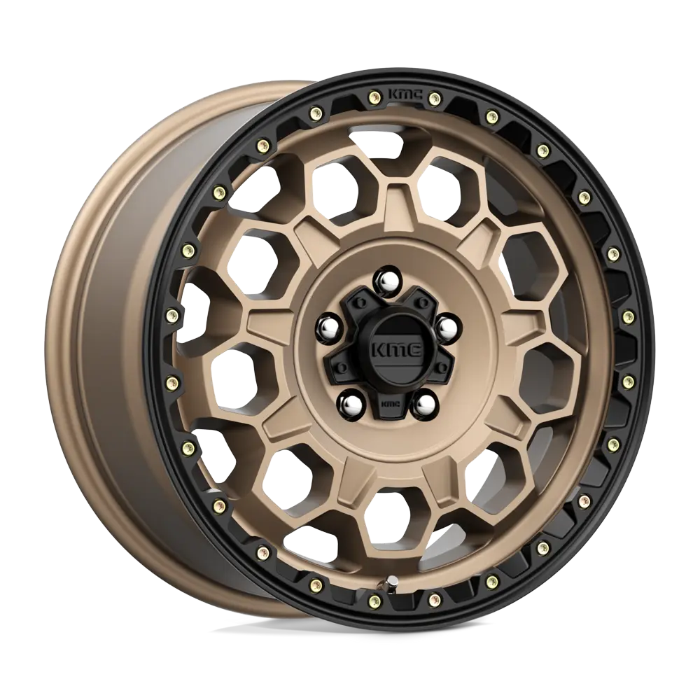KMC KM545 Trek 17X8 5X114.3 35mm Matte Bronze With Black Lip - main product image