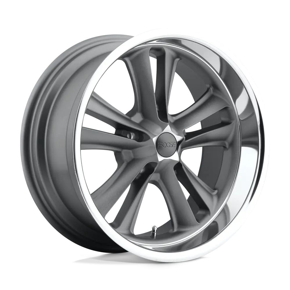 Foose F099 Knuckle 18X8 5X120.65 ET 1mm Matte Gun Metal Machined