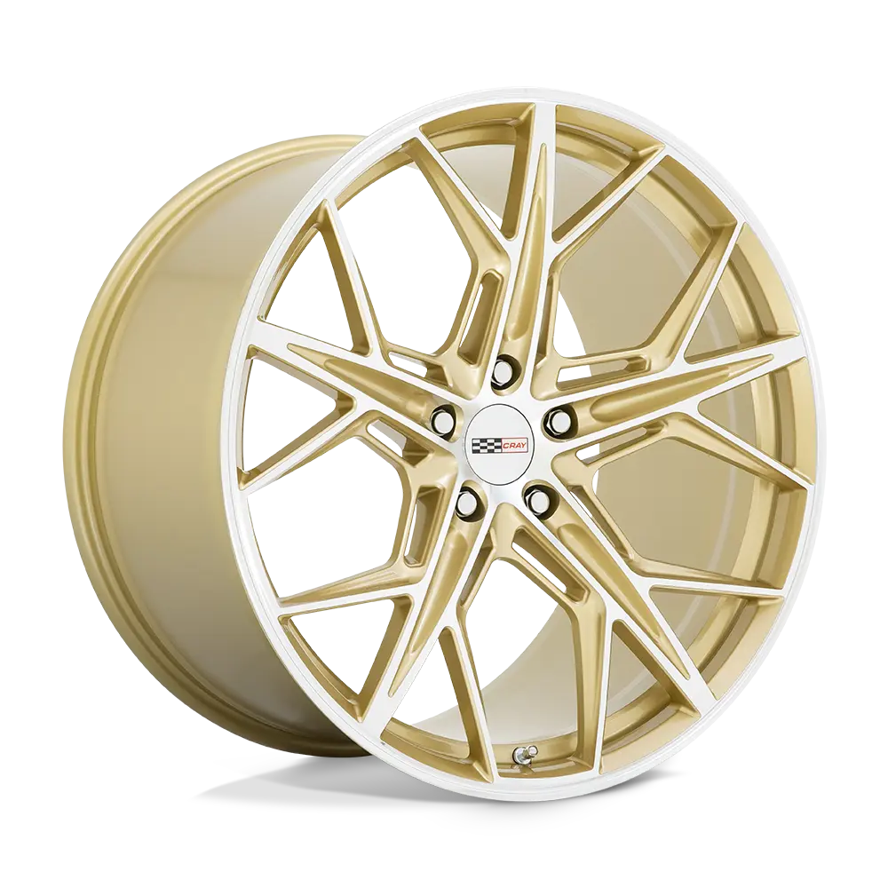 Cray Hammerhead 19X9 5X120 ET 38mm Gloss Gold W/ Mirror Cut Face