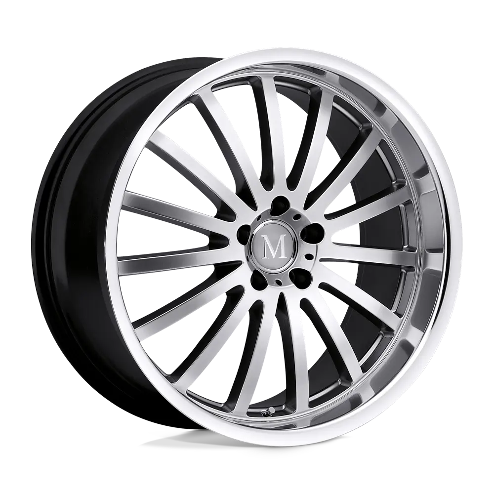 Mandrus Millenium 19X9.5 5X112 ET 25mm Hyper Silver W/ Mirror Cut Lip