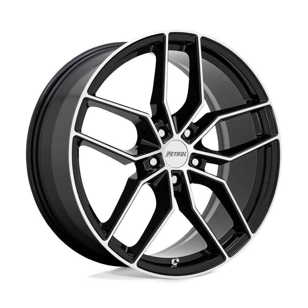 Petrol P5C 17X8 5X110 ET 40mm Gloss Black W/ Machined Face
