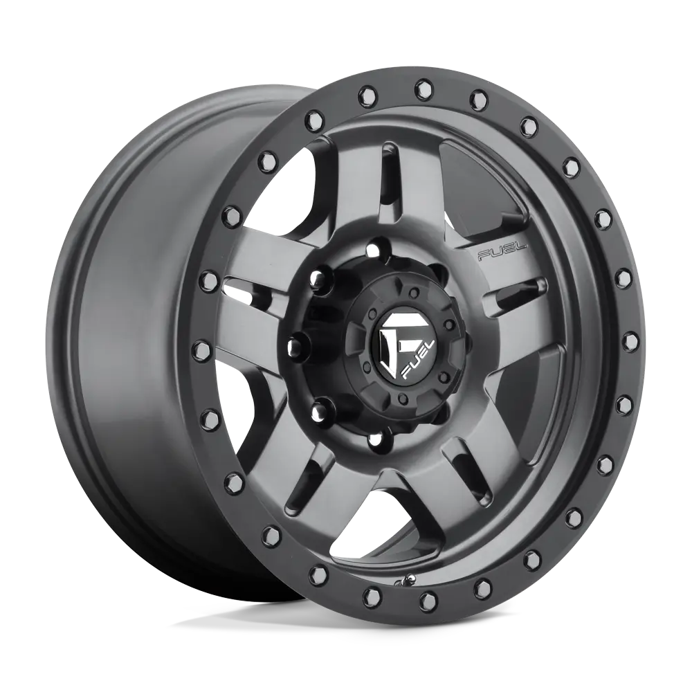 Fuel Off-Road D558 Anza 17X8.5 5X139.7 ET -6mm Matte Gun Metal Black Bead Ring