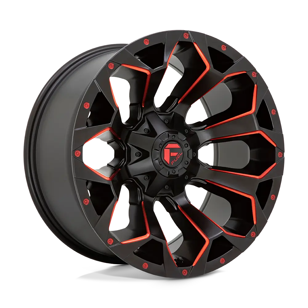 Fuel Off-Road D787 Assault 18X9 5X139.7 / 5X150 ET 20mm Matte Black Red Milled