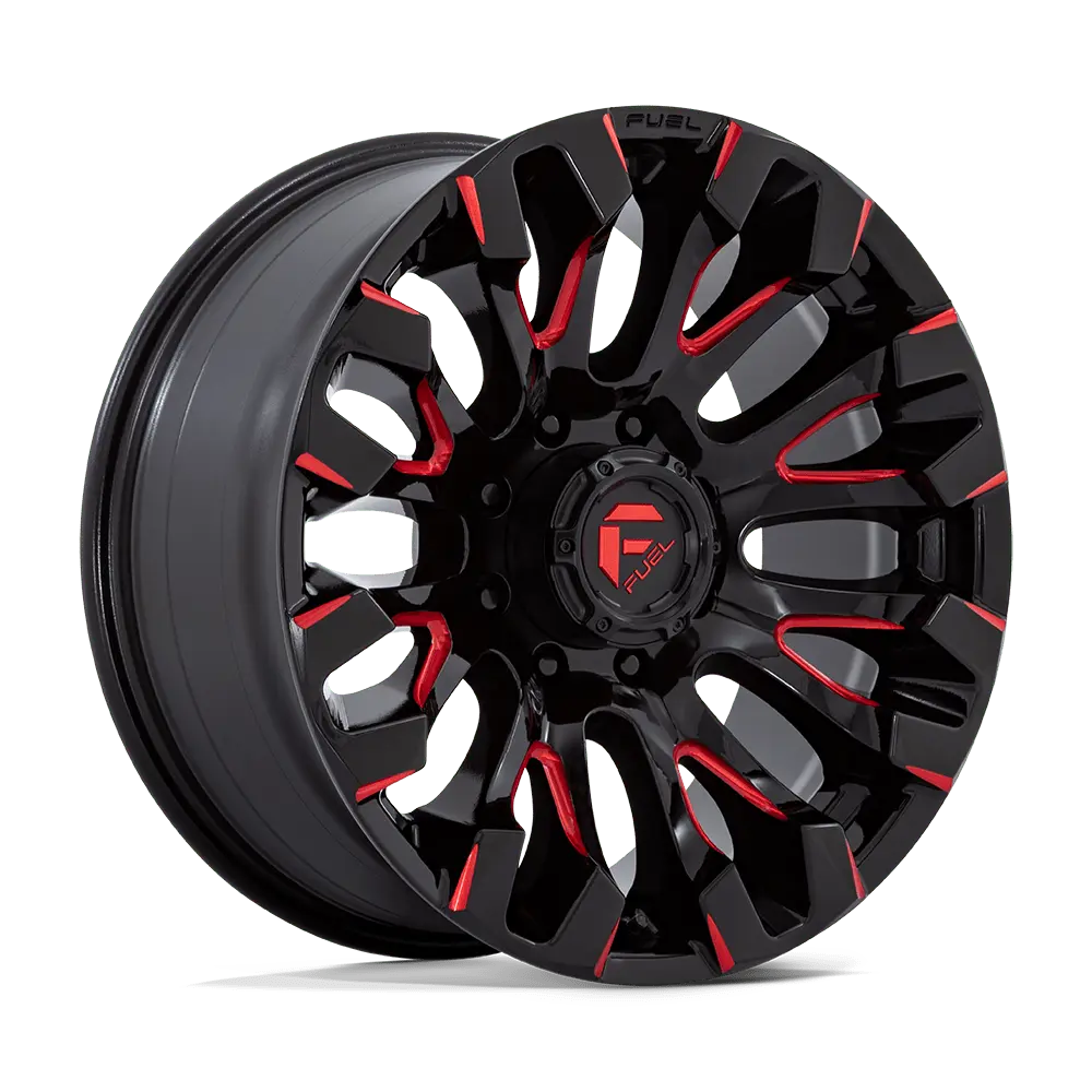 Fuel Off-Road D829 Quake 20X9 8X165.1 ET 1mm Gloss Black Milled Red Tint