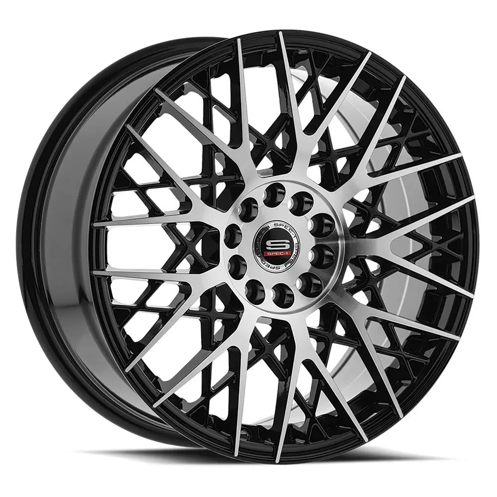 SPEC-1 Wheels SP-53 17X7.5 5X110 / 5X114.3 ET 42mm Gloss Black & Machined