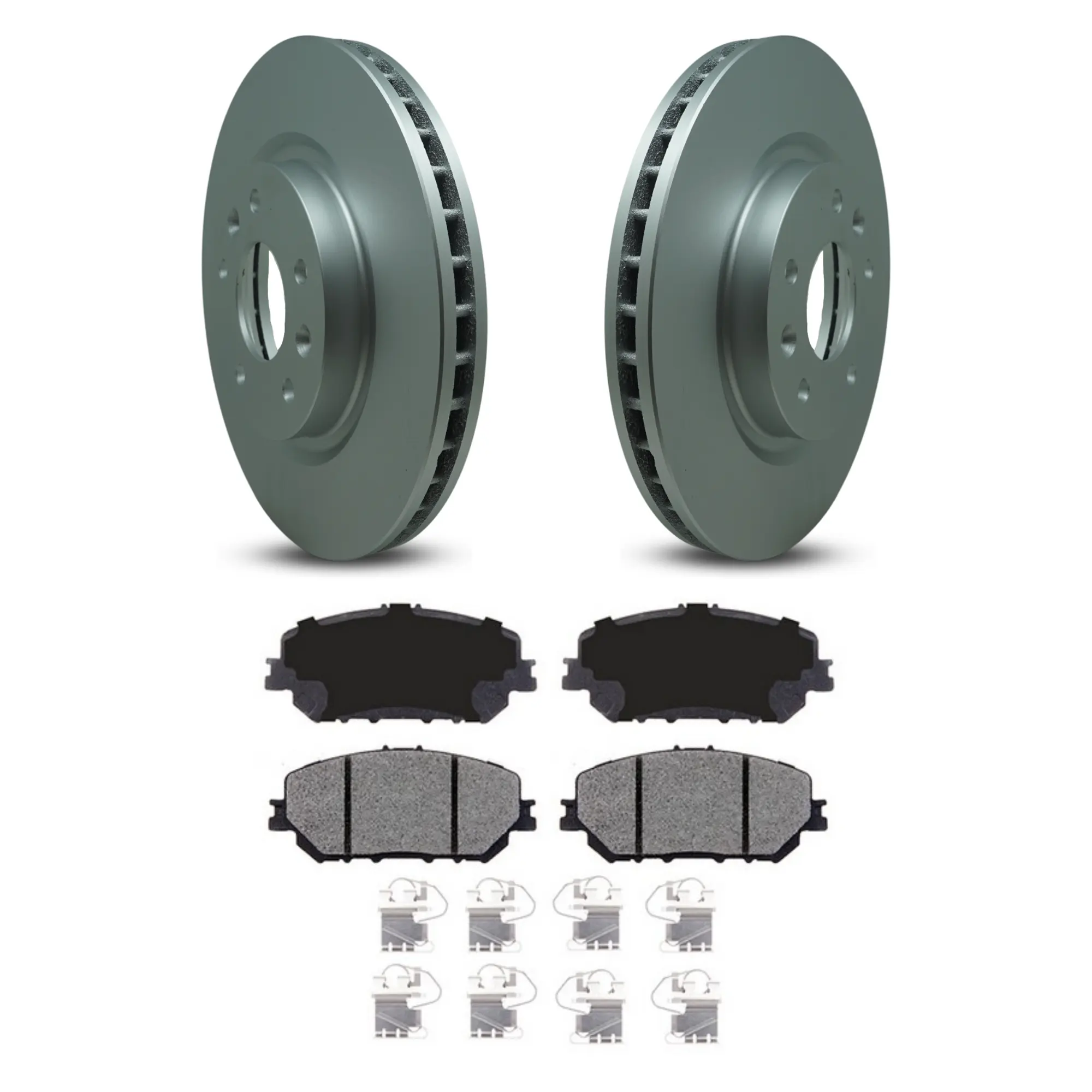Coated Brake Rotor & Ceramic Pad Kit - main product image