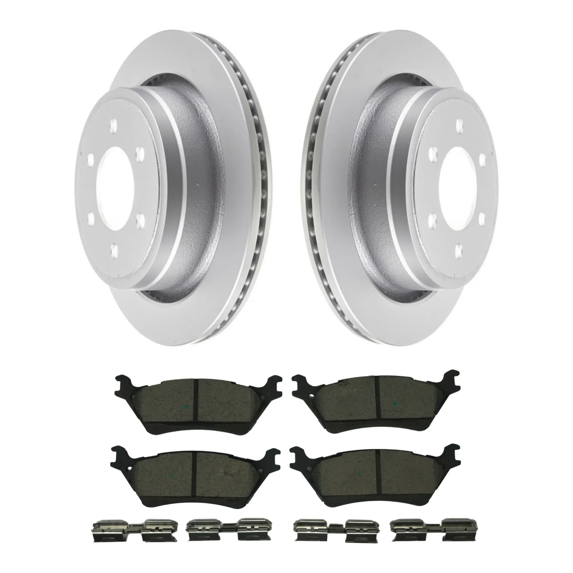 Coated Brake Rotor & Ceramic Pad Kit - main product image