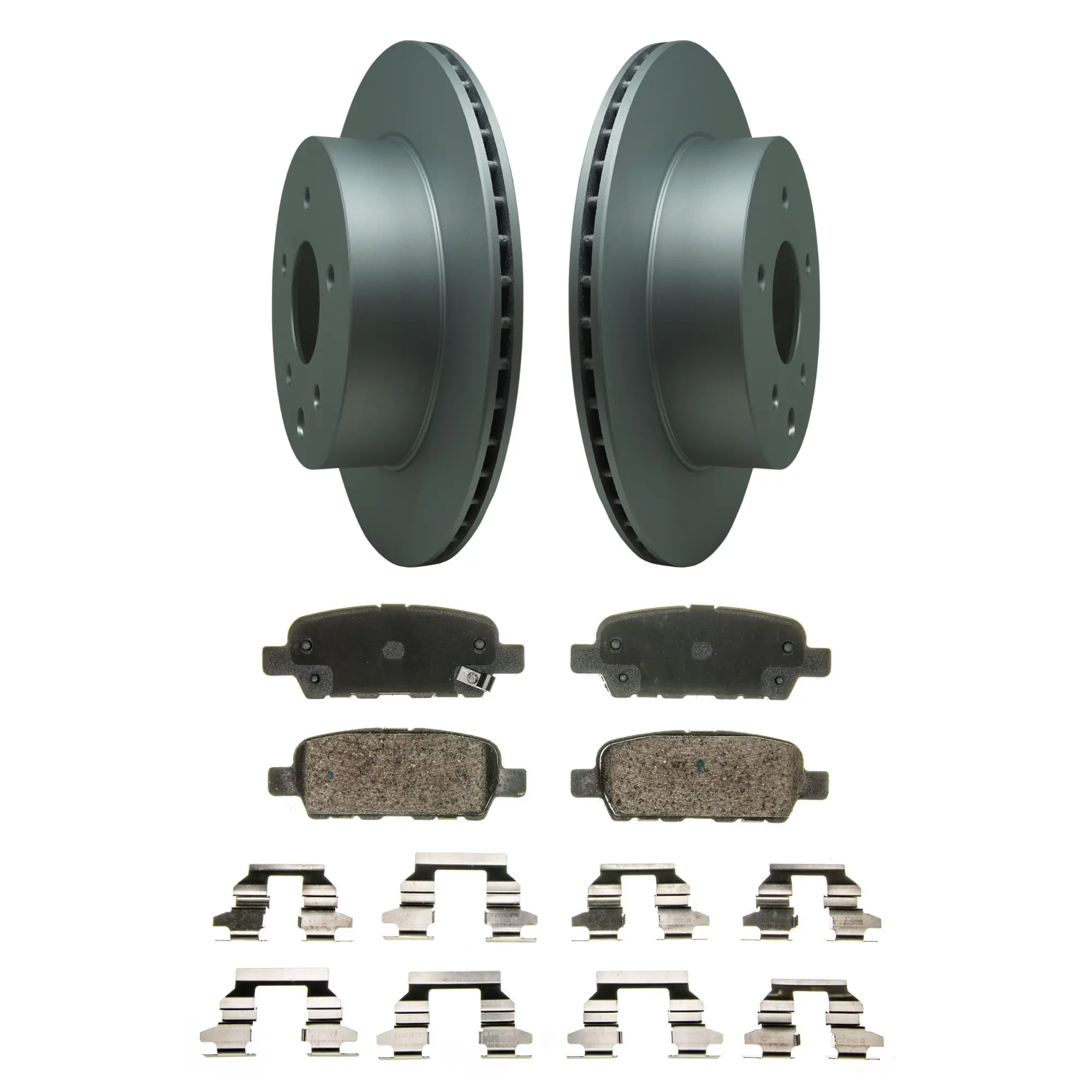 Coated Brake Rotor & Ceramic Pad Kit - main product image