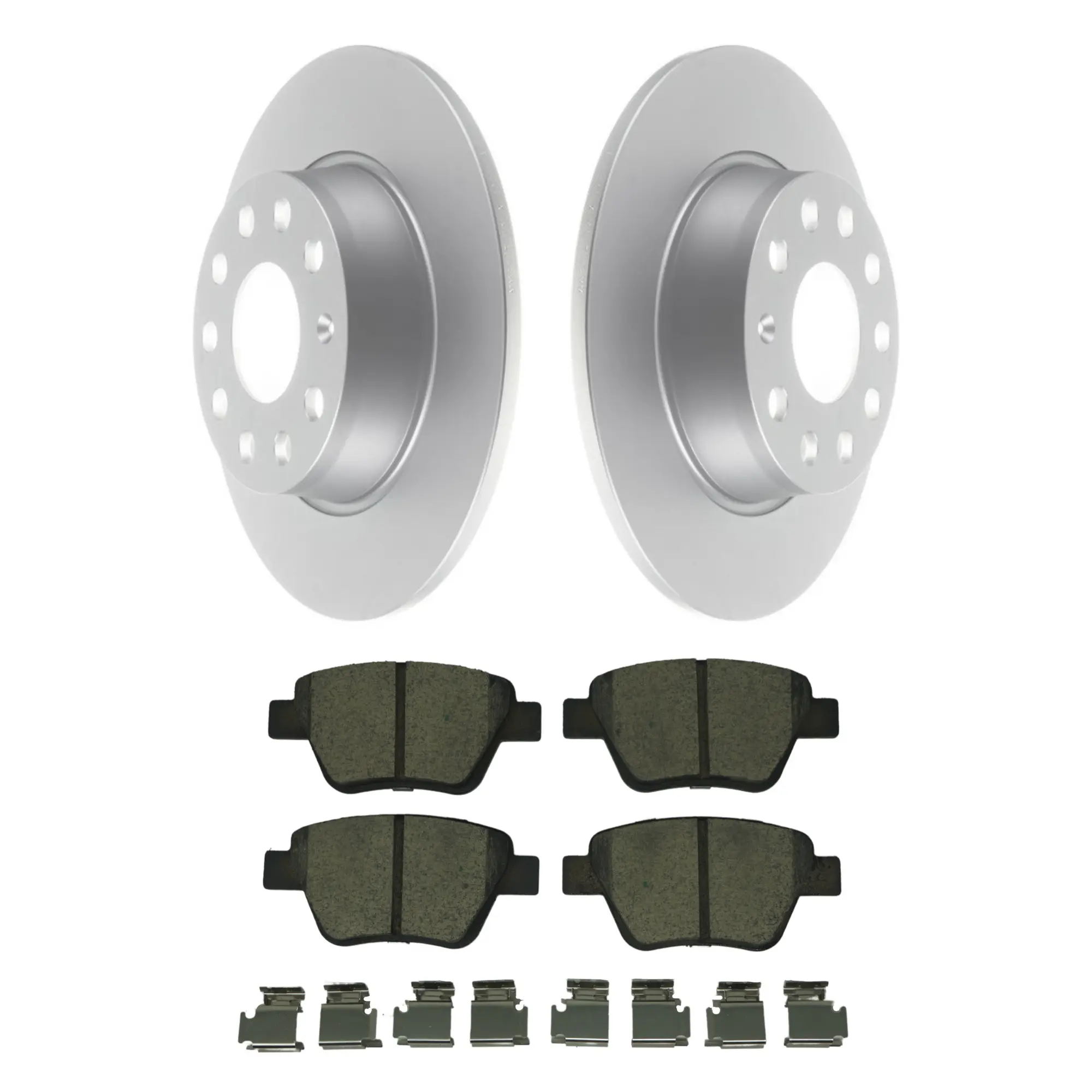 Coated Brake Rotor & Ceramic Pad Kit - main product image