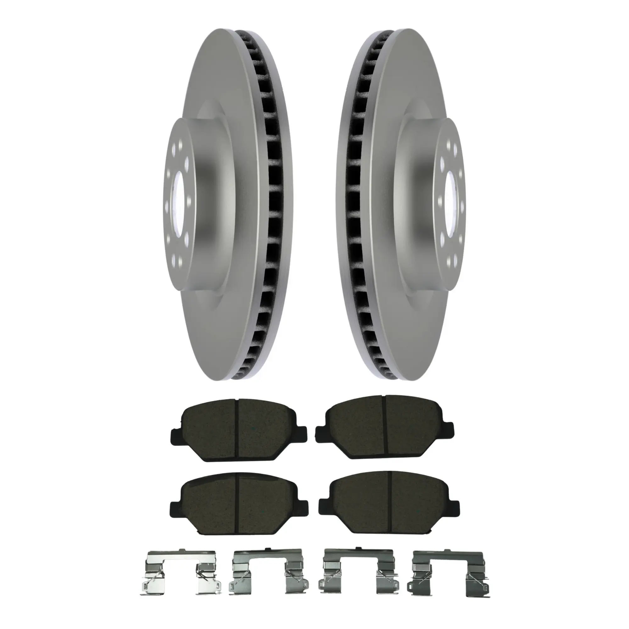 Coated Brake Rotor & Ceramic Pad Kit - main product image