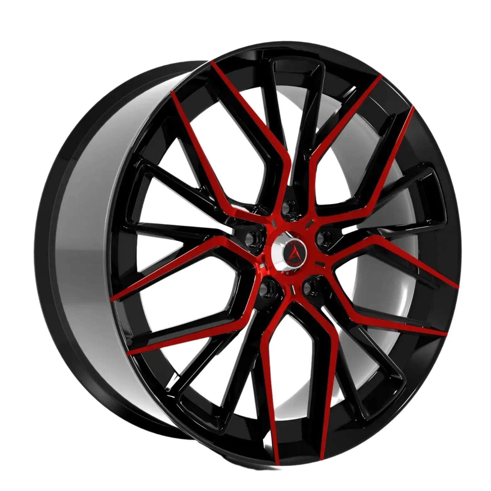 Armed Wheels Tactical 20X10 5X114.3 ET 37mm Gloss Black Machined & Red Clear Coat