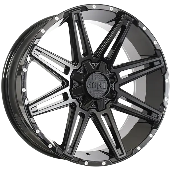 Ruffino Hard Phantom 22X9.5 6x135 6x139.7 +15mm Gloss Black - main product image