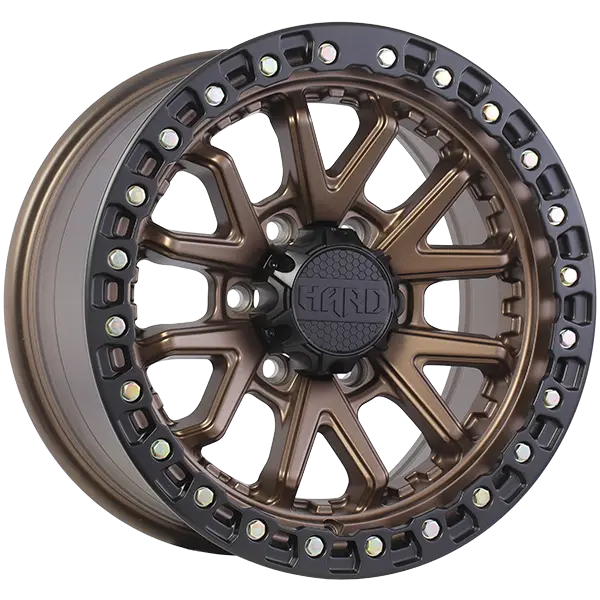 Ruffino Hard Dune 17X8.5 6X139.7 15mm Satin Bronze Face - Satin Black Lip - image principale du produit