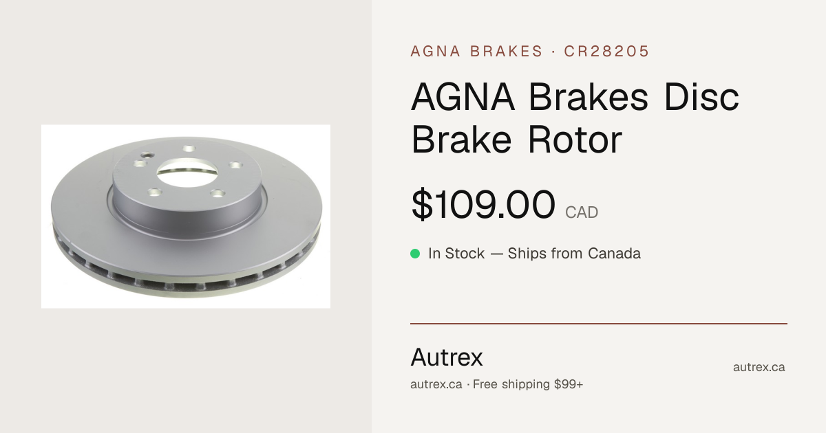 AGNA Brakes Disc Brake Rotor - CR28205 | Autrex